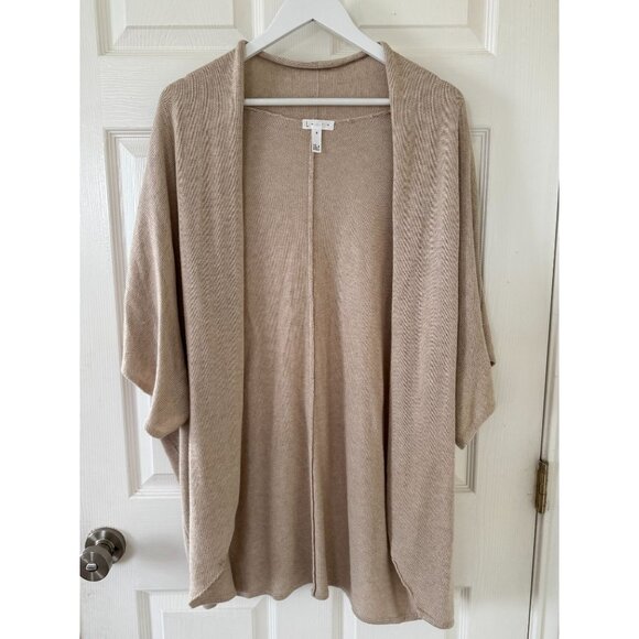 Leith Womens M Open Front Draped Cardigan Tan EUC - Picture 1 of 11